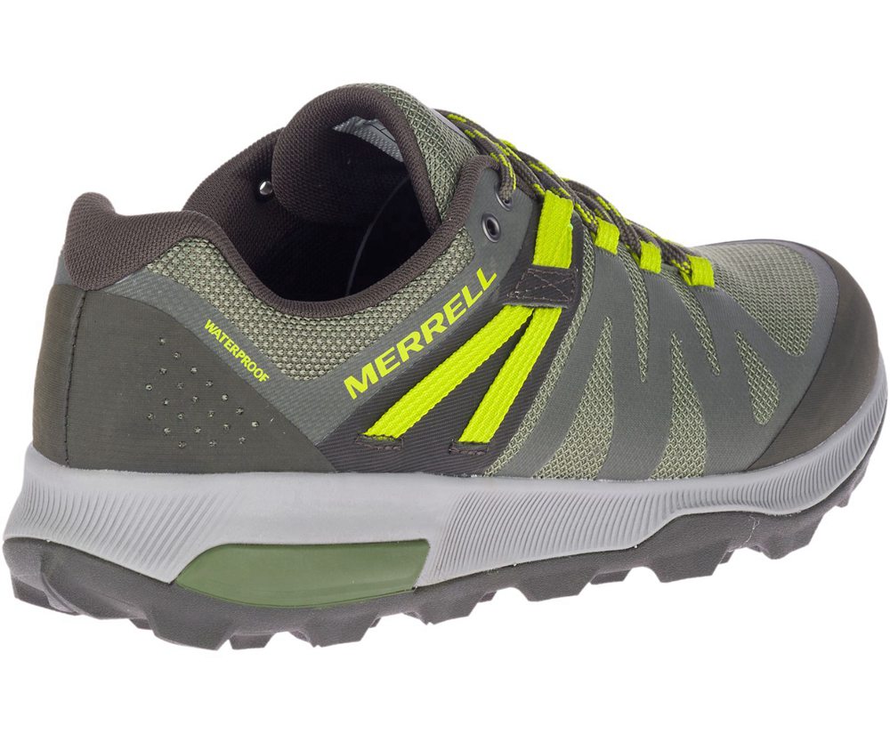 Buty Trekkingowe Merrell Męskie Oliwkowe - Zion Fst Waterproof - 013576-DHL